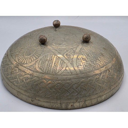 188 - Two BIDA West African white metal bowls , a lidded white metal bowl signed to base and a large South... 