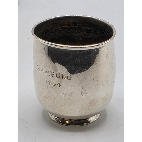 49 - A pair of swing handled miniature sterling silver pierced baskets together with a Scandinavian silve... 