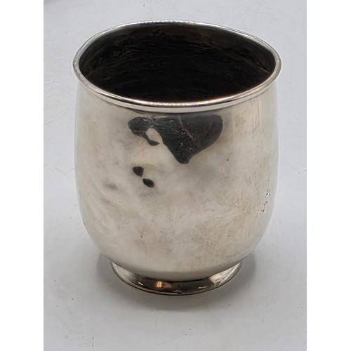 49 - A pair of swing handled miniature sterling silver pierced baskets together with a Scandinavian silve... 