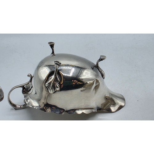 46 - Three sterling silver sauce boats Various dates and makers. 469g.