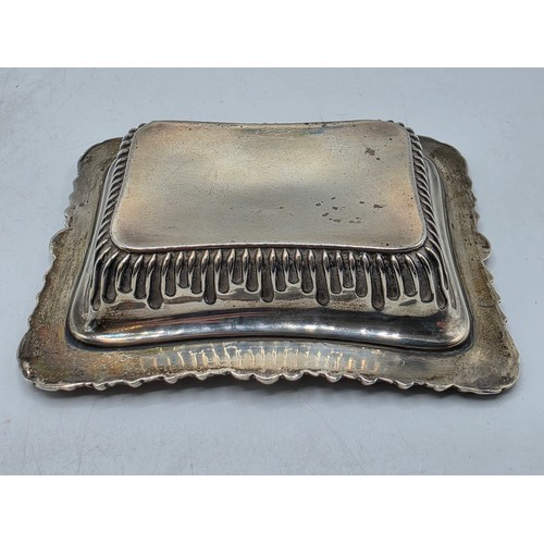 47 - Three sterling silver items to include a pierced dish etc, various dates and makers. 135g