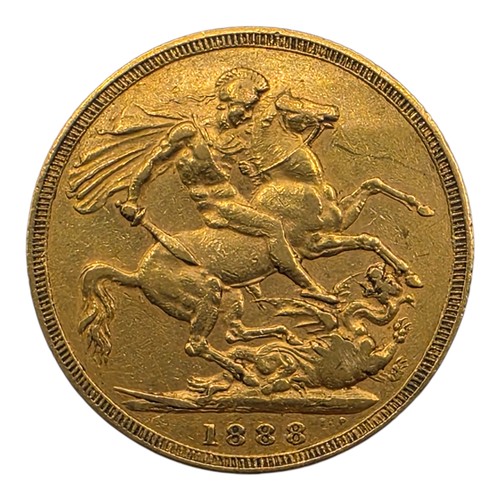 63 - A Victoria 1888 gold sovereign. 8.00g.