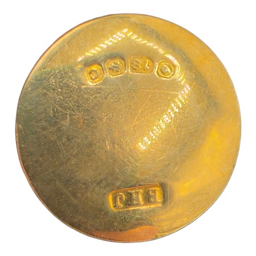 51 - A pair of 18ct  gold dress studs (2.6g)together with unmarked yellow metal studs with pearl finials