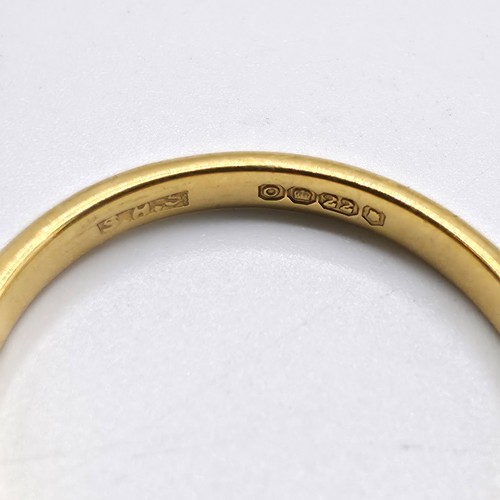 45 - Two 22ct gold wedding bands. 5.6g