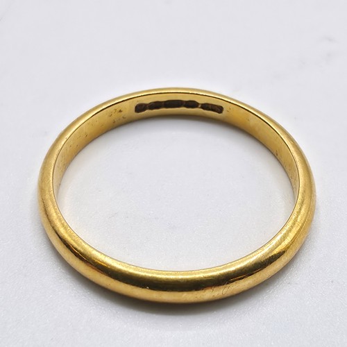 45 - Two 22ct gold wedding bands. 5.6g