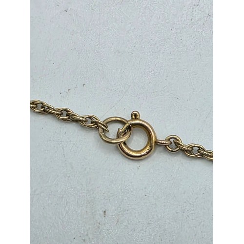 44 - A 9ct gold chain link necklace 49cm together with a 9ct gold bar brooch. 5.4g