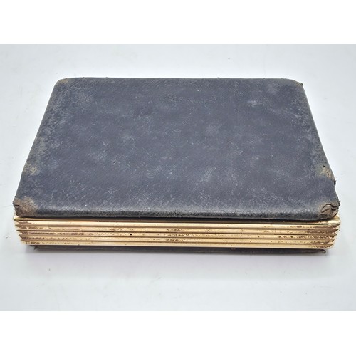 110 - Cartier. A 9ct gold case ladies compact, Marked to interior JC, London, mirrored interior. 8cm x 6cm... 
