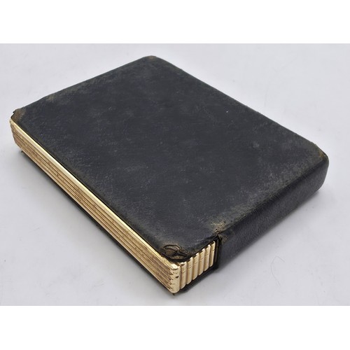 110 - Cartier. A 9ct gold case ladies compact, Marked to interior JC, London, mirrored interior. 8cm x 6cm... 