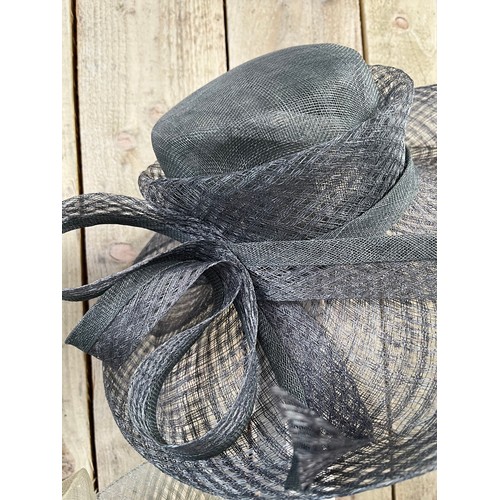 270 - Three John Boyd, London, hand made couture straw hats, two with silk trim, all approx 22 inches, con... 