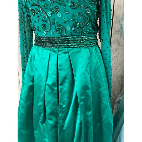 274 - Two ballgowns, late C20th,  a Pale Blue Silk taffeta Victor Edelstein, condition some marks/colour l... 