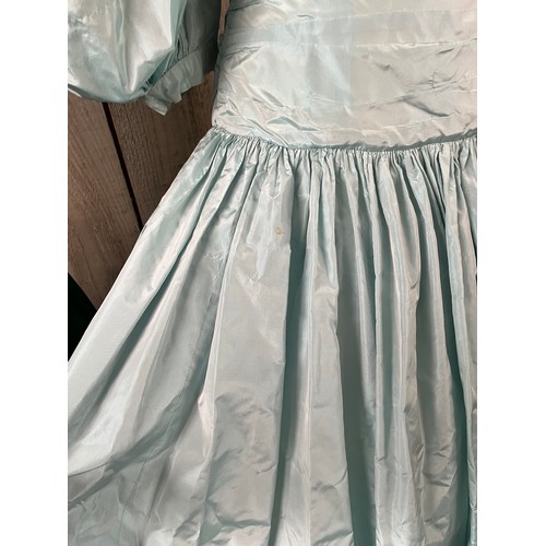 274 - Two ballgowns, late C20th,  a Pale Blue Silk taffeta Victor Edelstein, condition some marks/colour l... 