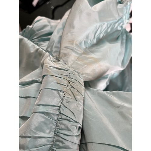 274 - Two ballgowns, late C20th,  a Pale Blue Silk taffeta Victor Edelstein, condition some marks/colour l... 