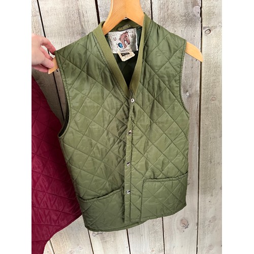 276 - An original cream Husky coat and 4 Husky style coats/waistcoat by Lavenir - 1 green waistcoat and 3 ... 