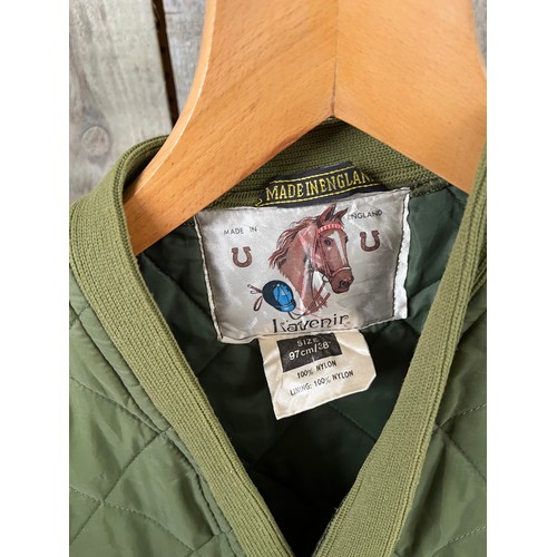276 - An original cream Husky coat and 4 Husky style coats/waistcoat by Lavenir - 1 green waistcoat and 3 ... 