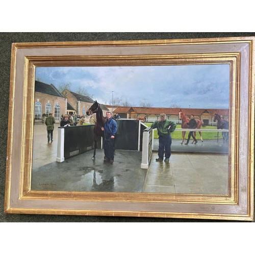 446 - Two framed and glazed racing pictures: Richard King (XX) British, 