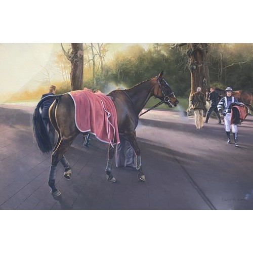 446 - Two framed and glazed racing pictures: Richard King (XX) British, 