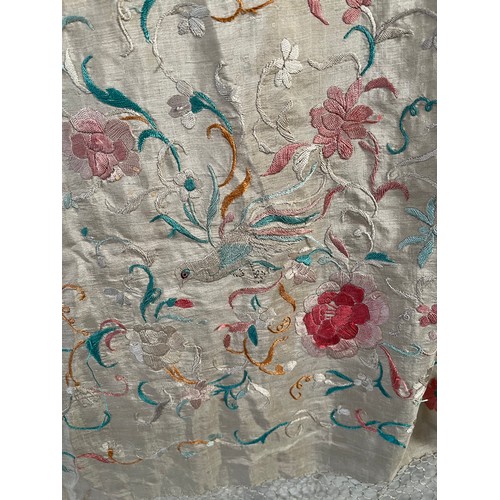290 - a quantity of silk vintage shawls