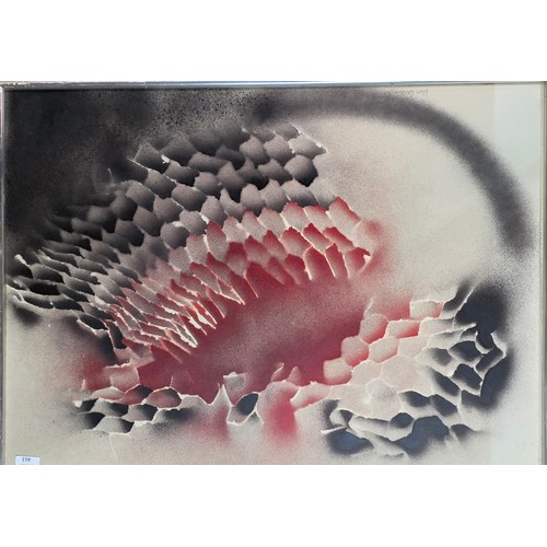 461 - VAN CALLIE Abstract watercolour on paper in a glazed frame signed lower left and dated '55.  57 cm x... 
