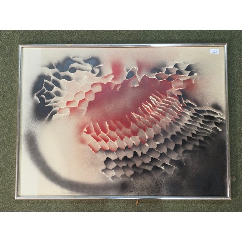 461 - VAN CALLIE Abstract watercolour on paper in a glazed frame signed lower left and dated '55.  57 cm x... 
