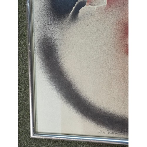461 - VAN CALLIE Abstract watercolour on paper in a glazed frame signed lower left and dated '55.  57 cm x... 