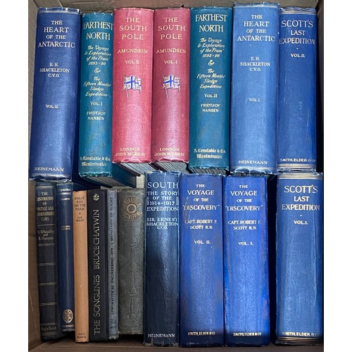 470 - A quantity of books relating to the South Pole, The Antarctic, The North Pole, Scott, Everest.  Also... 
