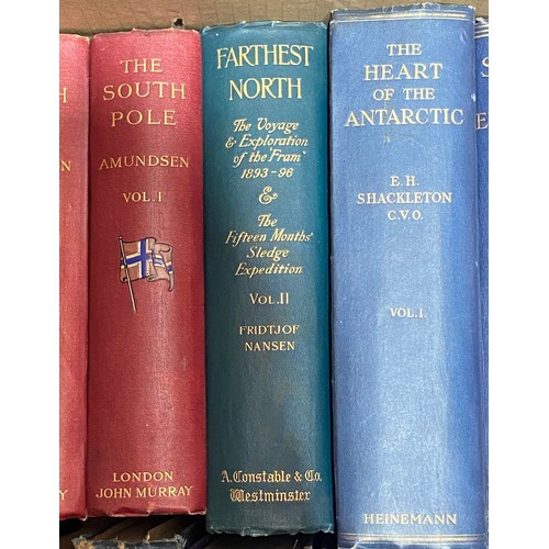 470 - A quantity of books relating to the South Pole, The Antarctic, The North Pole, Scott, Everest.  Also... 