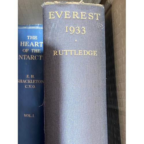 470 - A quantity of books relating to the South Pole, The Antarctic, The North Pole, Scott, Everest.  Also... 