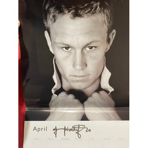 466 - 2002 Sweet Chariot calendar signed by the entire members of the English Rugby team.  To include Jonn... 