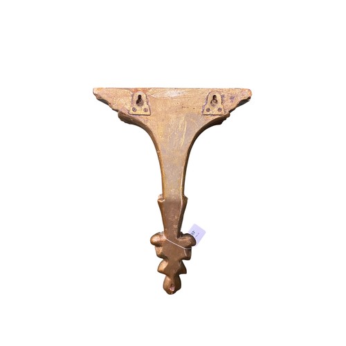 483 - Good, heavy, gilt wood Florentine wall sconce, 33 cm H x 21 cm D x 24 cm W, some wear and losses