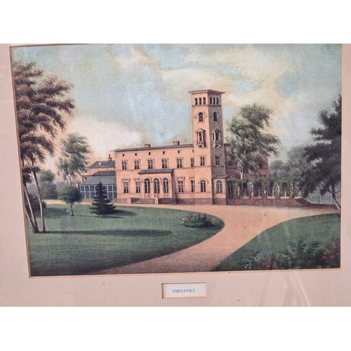 465 - A quantity of pictures and prints, to include Architectural Rokossowo, Zerkow and others (Poland) , ... 