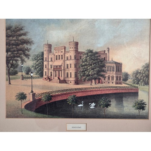465 - A quantity of pictures and prints, to include Architectural Rokossowo, Zerkow and others (Poland) , ... 