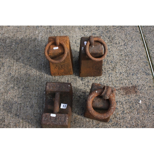 53 - RING TOP WEIGHTS X 4