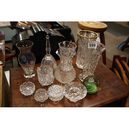 599 - SELECTION OF GLASSWARE