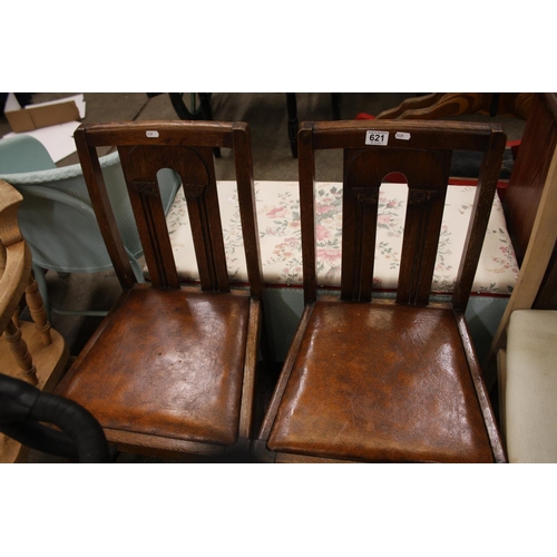 621 - PAIR OF POP OUT SEAT RETRO CHAIRS