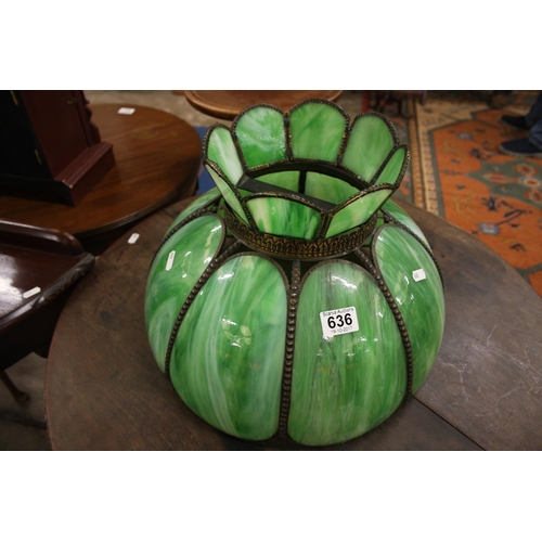 636 - GREEN LAMPSHADE