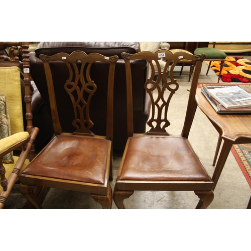 654 - PAIR OF FIDDLE BACK CHAIRS