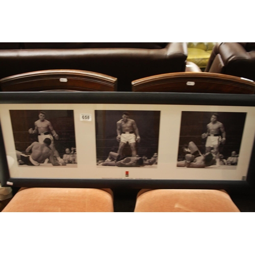 658 - 3 MOHAMED ALI FRAMED PICTURES