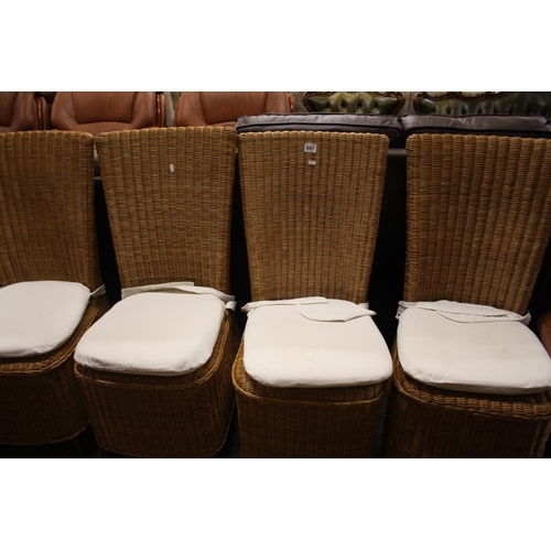 661 - WICKER CHAIRS X 4