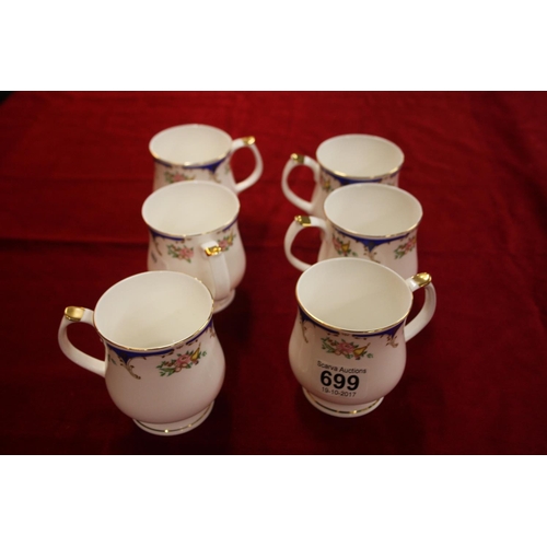 699 - 6 BONE CHINA MUGS