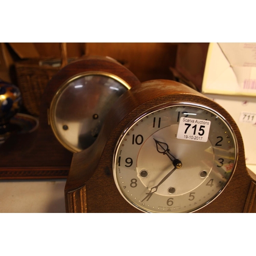 715 - 2 MANTLE CLOCKS