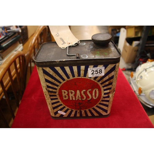 258 - OLD BRASSO TIN