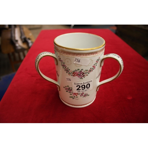 290 - 3 HANDLED HAND PAINTED MUG