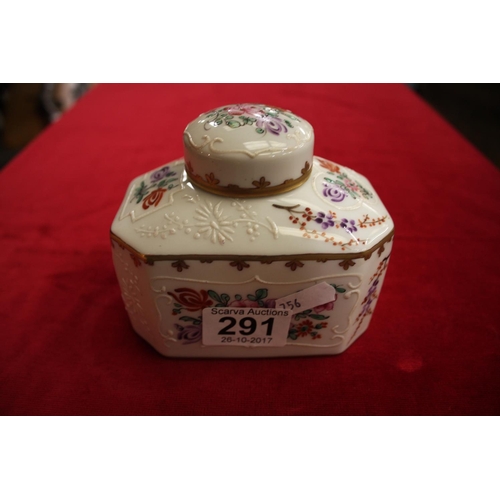 291 - HAND PAINTED CHINESE LIDDED GINGER JAR