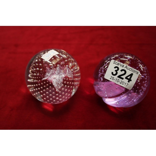 324 - CAITHNESS PAPERWEIGHTS X 2