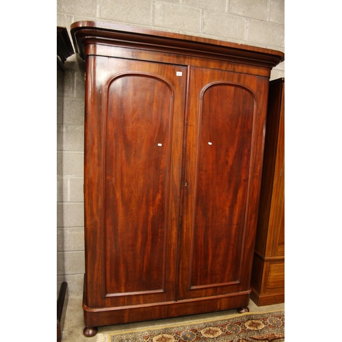 423 - VICTORIAN MAHOGANY 2 DOOR WARDROBE