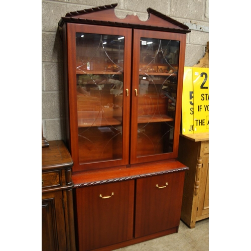 428 - MAHOGANY DISPLAY CABINET