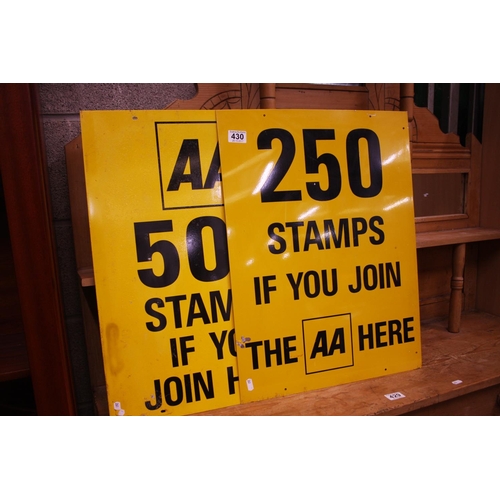 430 - AA SIGNS X 2