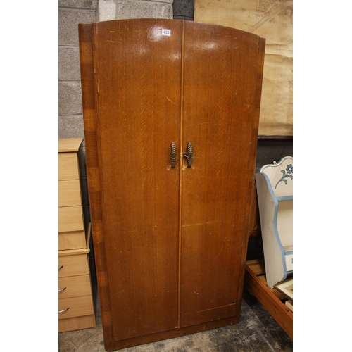 433 - MID CENTURY GENTLEMANS FITTED WARDROBE