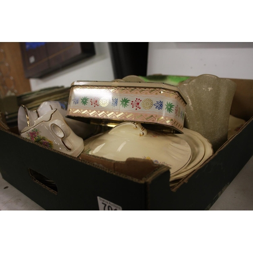 701 - BOX OF CERAMICS