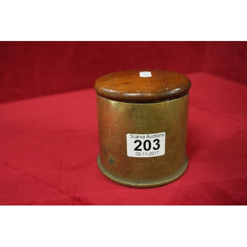 203 - TRENCH ART TOBACCO JAR